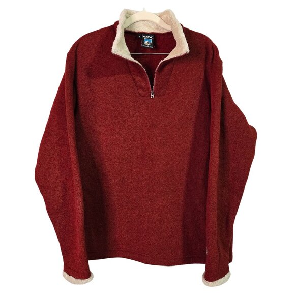 Kuhl Women's XL Alfapaca Fleece Pullover Red Orange Fall Gorpcore Outdoors Hikin - Picture 1 of 8